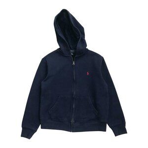 Polo Ralph Lauren Hoodie Medium M 10-12 Youth Blue Jacket Sweatshirt Full Zip